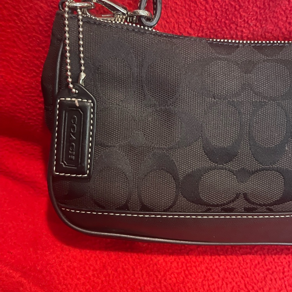 Coach Vintage Hampton Y2K 2001 Black Signature Jacquard Mini Handbag. EUC - Picture 2 of 6